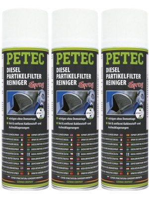 Petec Dieselpartikelfilterreiniger Spray 3x 400 Milliliter