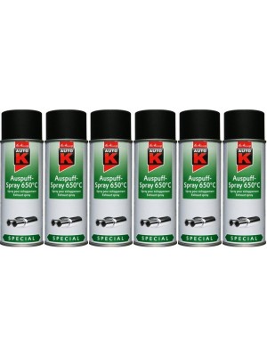 Auto-K Special Auspuffspray 650°C schwarz, 6x 400 Milliliter