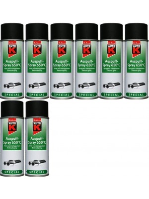 Auto-K Special Auspuffspray 650°C schwarz, 8x 400 Milliliter
