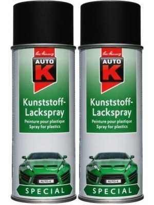 Auto-K Special Kunststoff-Lackspray schwarz, 2x 400 Milliliter