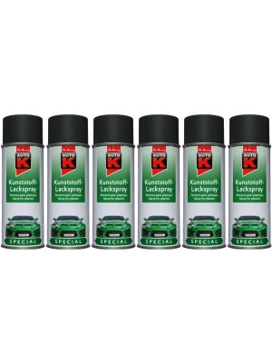 Auto-K Special Kunststoff-Lackspray anthrazit, 6x 400 Milliliter