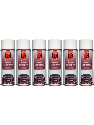 Auto-K Effect Neon-Lackspray weiß, 6x 400 Milliliter