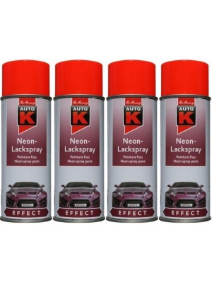 Auto-K Effect Neon-Lackspray rot, 4x 400 Milliliter