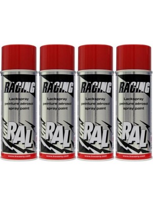 RACING RAL 3002 Karminrot, 4x 400 Milliliter