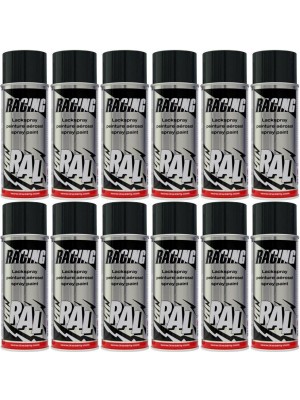 RACING RAL 9005 Tiefschwarz, 12x 400 Milliliter