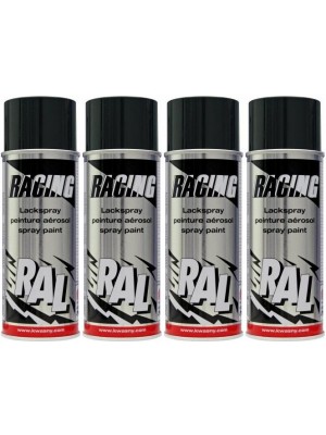 RACING RAL 9005 Tiefschwarz, 4x 400 Milliliter