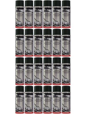 RACING Lackspray Schwarz Matt 25 % Gratis Inhalt 24x 500ml