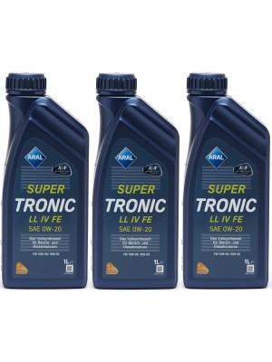 Aral SuperTronic LL IV FE 0W-20 Motoröl 3x 1l = 3 Liter