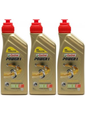 Castrol Power 1 4T 10W-40 Motorrad Motoröl 3x 1l = 3 Liter