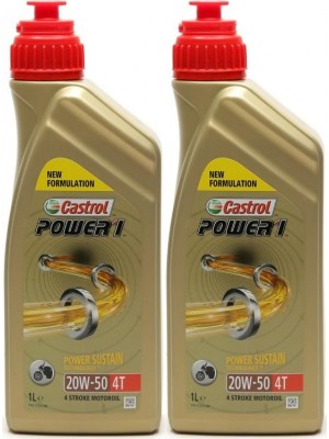 Castrol Power 1 4T 20W-50 Motorrad Motoröl 2x 1l = 2 Liter