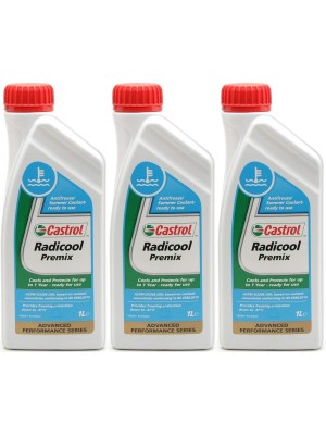 Castrol Radicool Premix Kühlerfrostschutz Fertigmischung 3x 1l = 3 Liter