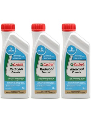 Castrol Radicool Premix Kühlerfrostschutz Fertigmischung 3x 1l = 3 Liter