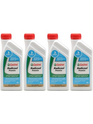 Castrol Radicool Premix Kühlerfrostschutz Fertigmischung 4x 1l = 4 Liter