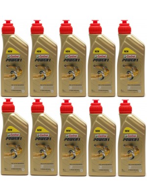 Castrol Power 1 2T teilsynthetisches Motorrad Motoröl 10x 1l = 10 Liter