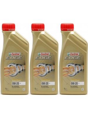 Castrol Edge V 0W-20 Motoröl 3x 1l = 3 Liter