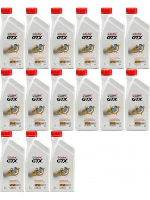 Castrol GTX 5W-40 A3/B4 Motoröl 15x 1l = 15 Liter