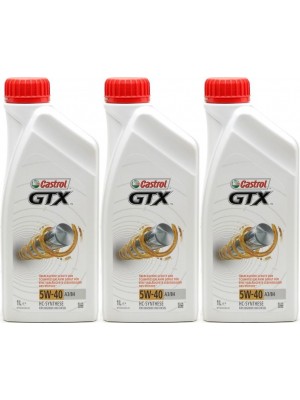 Castrol GTX 5W-40 A3/B4 Motoröl 3x 1l = 3 Liter