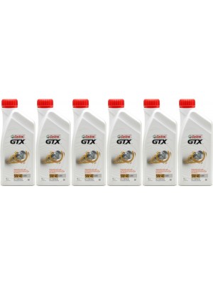 Castrol GTX 5W-40 A3/B4 Motoröl 6x 1l = 6 Liter