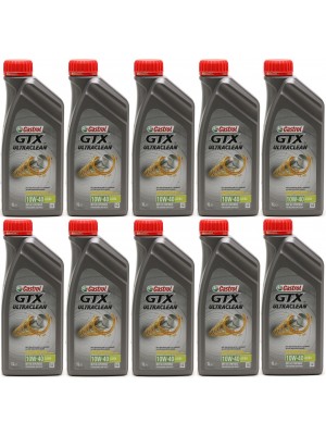Castrol GTX Ultraclean 10W-40 A3/B4 Diesel & Benziner 10x 1l = 10 Liter
