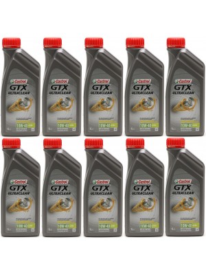 Castrol GTX Ultraclean 10W-40 A3/B4 Diesel & Benziner 10x 1l = 10 Liter