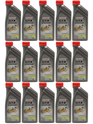 Castrol GTX Ultraclean 10W-40 A3/B4 Diesel & Benziner 15x 1l = 15 Liter