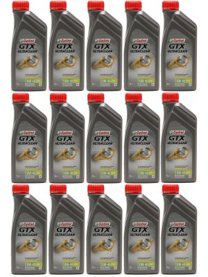 Castrol GTX Ultraclean 10W-40 A3/B4 Diesel & Benziner 15x 1l = 15 Liter