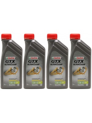 Castrol GTX Ultraclean 10W-40 A3/B4 Diesel & Benziner Motoröliter 4x 1l=4 Liter