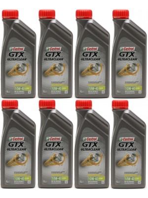 Castrol GTX Ultraclean 10W-40 A3/B4 Diesel & Benziner Motoröliter 8x 1l=8 Liter