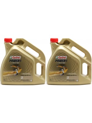 Castrol Power 1 Racing 2T vollsynthetisches Motorrad Motoröl 2x 4l = 8 Liter