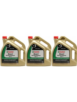 Castrol React Performance DOT 4 Bremsflüssigkeit 3x 5 = 15 Liter