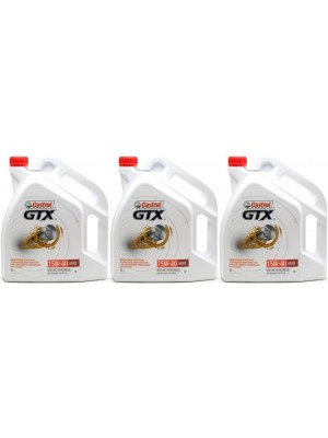 Castrol GTX 15W-40 A3/B3 Motoröl 3x 5 = 15 Liter