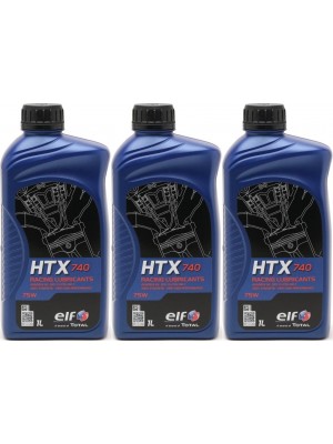 Elf HTX 740 Racing Getriebeöl 75W 2-Takt Motorrad Motoröl 3x 1l = 3 Liter