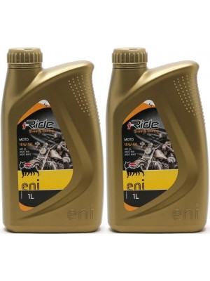 Eni i-Ride Street & Touring Moto 15W-50 Motorrad Motoröl 2x 1l = 2 Liter