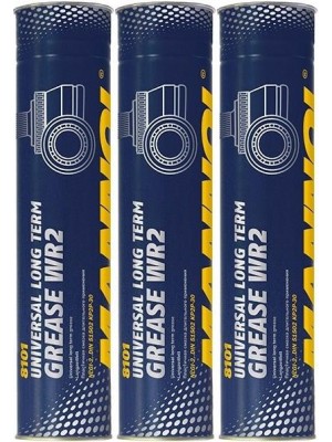 Mannol MANNOL WR-2 Long Term Grease Fett Fett Kartusche 3x 400 Gramm