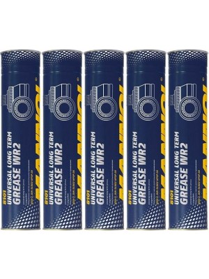 Mannol MANNOL WR-2 Long Term Grease Fett Fett Kartusche 5x 400 Gramm