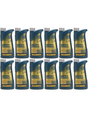 Mannol Kühlerfrostschutz Antifreeze AG13+ -40 Fertigmischung 12x 1l = 12 Liter