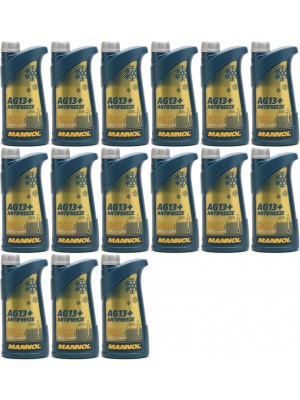 Mannol Kühlerfrostschutz Antifreeze AG13+ -40 Fertigmischung 15x 1l = 15 Liter