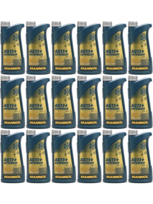 Mannol Kühlerfrostschutz Antifreeze AG13+ -40 Fertigmischung 18x 1l = 18 Liter