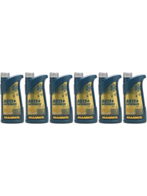 Mannol Kühlerfrostschutz Antifreeze AG13+ -40 Fertigmischung 6x 1l = 6 Liter