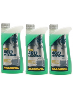 Mannol Kühlerfrostschutz Antifreeze AG13 -40 Fertigmischung 3x 1l = 3 Liter