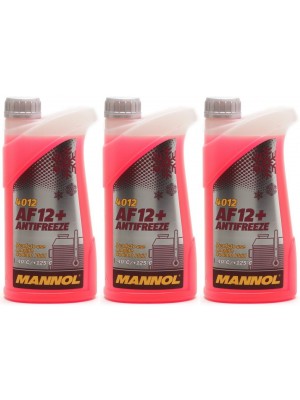 Mannol Kühlerfrostschutz Antifreeze AF12+ -40 Fertigmischung 3x 1l = 3 Liter