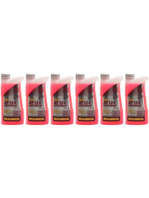 Mannol Kühlerfrostschutz Antifreeze AF12+ -40 Fertigmischung 6x 1l = 6 Liter