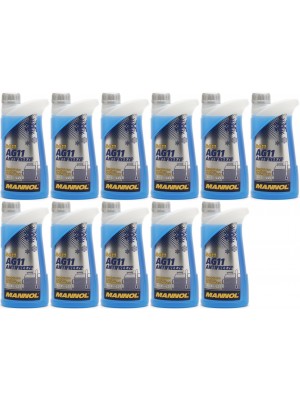 Mannol Kühlerfrostschutz Antifreeze AG11 -40 Fertigmischung 11x 1l = 11 Liter