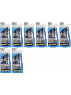 Mannol Kühlerfrostschutz Antifreeze AG11 -40 Fertigmischung 8x 1l = 8 Liter