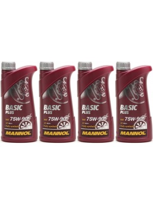 MANNOL Basic Plus 75W-90 API GL 4+ 4x 1l = 4 Liter
