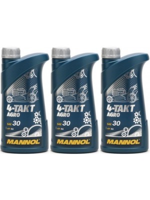 MANNOL 4-Takt Agro SAE 30 3x 1l = 3 Liter