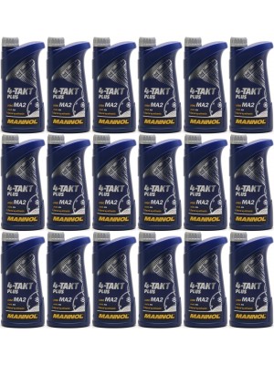 MANNOL 4-Takt Plus 10W-40 Motorrad Motoröl 18x 1l = 18 Liter