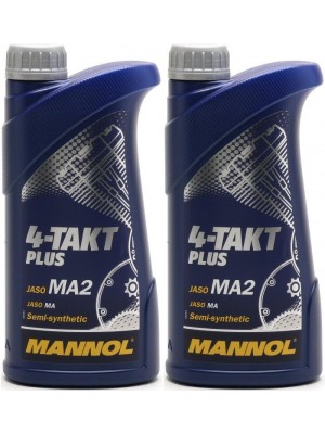 MANNOL 4-Takt Plus 10W-40 Motorrad Motoröl 2x 1l = 2 Liter