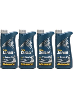 MANNOL Safari 20W-50 Motoröl 4x 1l = 4 Liter