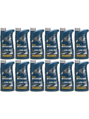 Mannol Universal 15W-40 Motoröl 12x 1l = 12 Liter